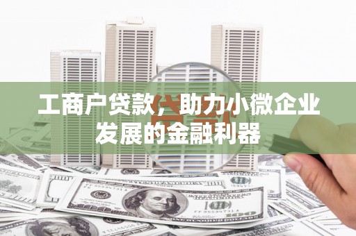 边坝工商户贷款，助力小微企业发展的金融利器