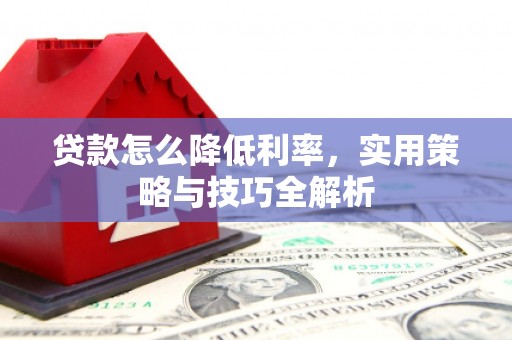边坝贷款怎么降低利率，实用策略与技巧全解析