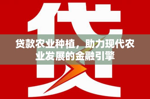 边坝贷款农业种植，助力现代农业发展的金融引擎