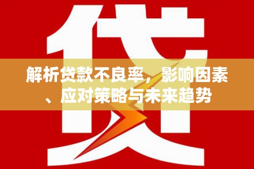 边坝解析贷款不良率，影响因素、应对策略与未来趋势