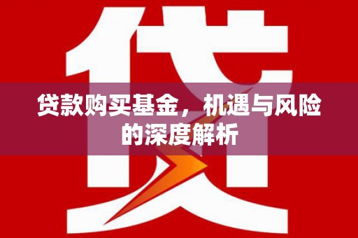 边坝贷款购买基金，机遇与风险的深度解析