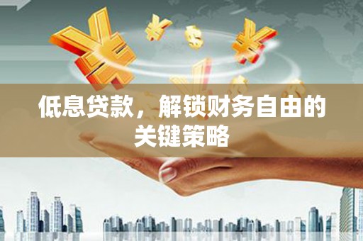 边坝低息贷款，解锁财务自由的关键策略