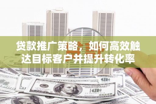 边坝贷款推广策略，如何高效触达目标客户并提升转化率