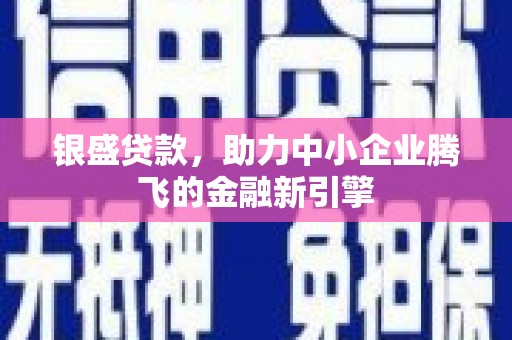 边坝银盛贷款，助力中小企业腾飞的金融新引擎