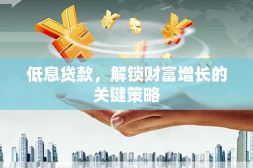 边坝低息贷款，解锁财富增长的关键策略