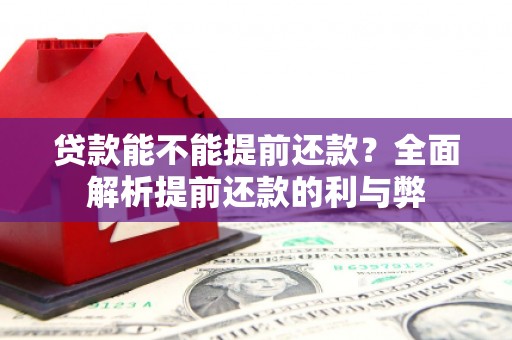 边坝贷款能不能提前还款？全面解析提前还款的利与弊