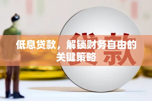 边坝低息贷款，解锁财务自由的关键策略