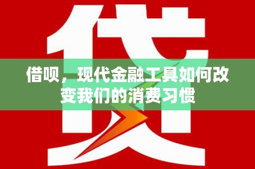 边坝借呗，现代金融工具如何改变我们的消费习惯