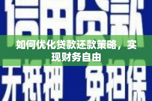 边坝如何优化贷款还款策略，实现财务自由