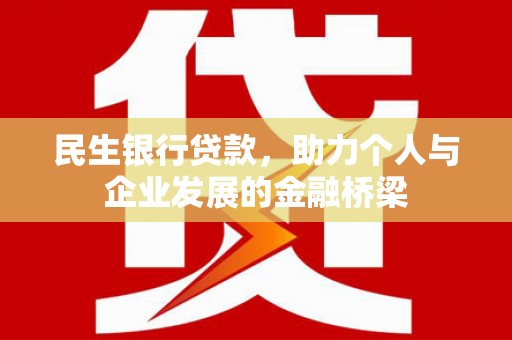 边坝民生银行贷款，助力个人与企业发展的金融桥梁