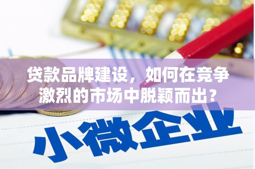 边坝贷款品牌建设，如何在竞争激烈的市场中脱颖而出？