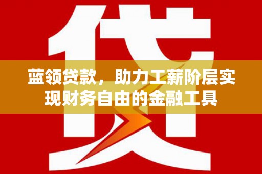 边坝蓝领贷款，助力工薪阶层实现财务自由的金融工具