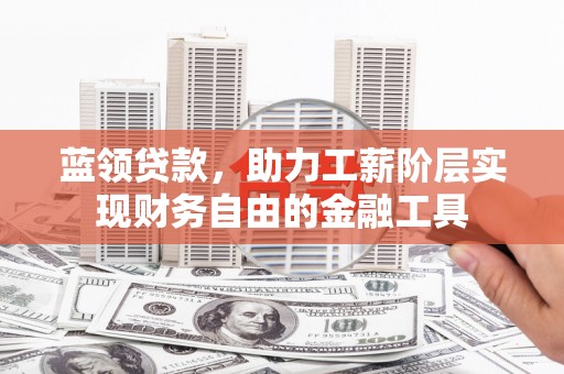 边坝蓝领贷款，助力工薪阶层实现财务自由的金融工具