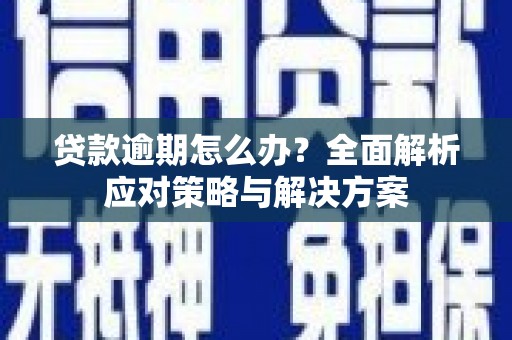边坝贷款逾期怎么办？全面解析应对策略与解决方案