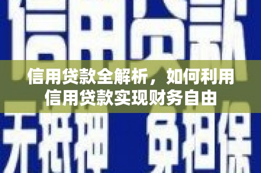 边坝信用贷款全解析，如何利用信用贷款实现财务自由